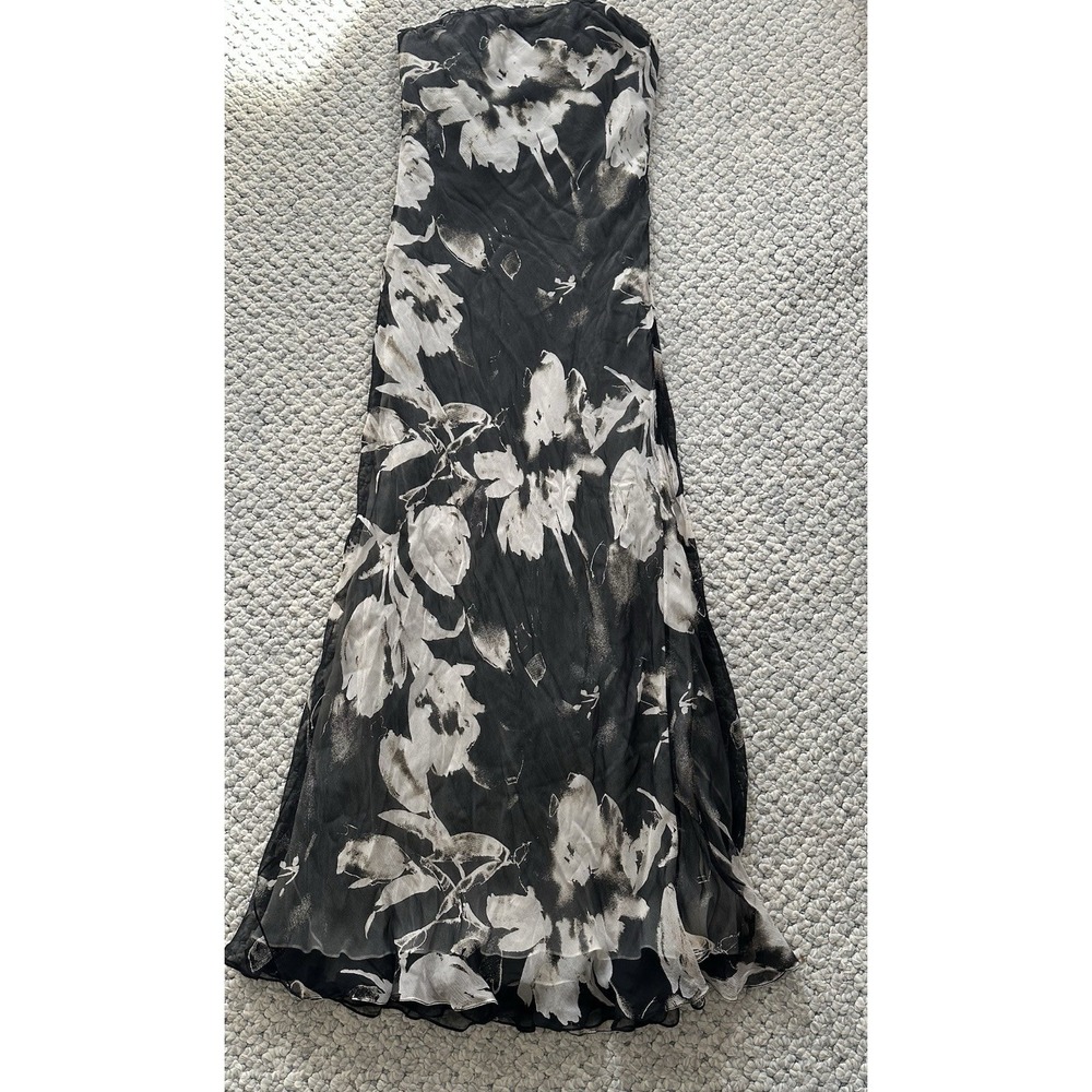 Tom Linda Platt Dress Size 6 Floral Strapless Maxi Corset Layered Saks Fifth Ave